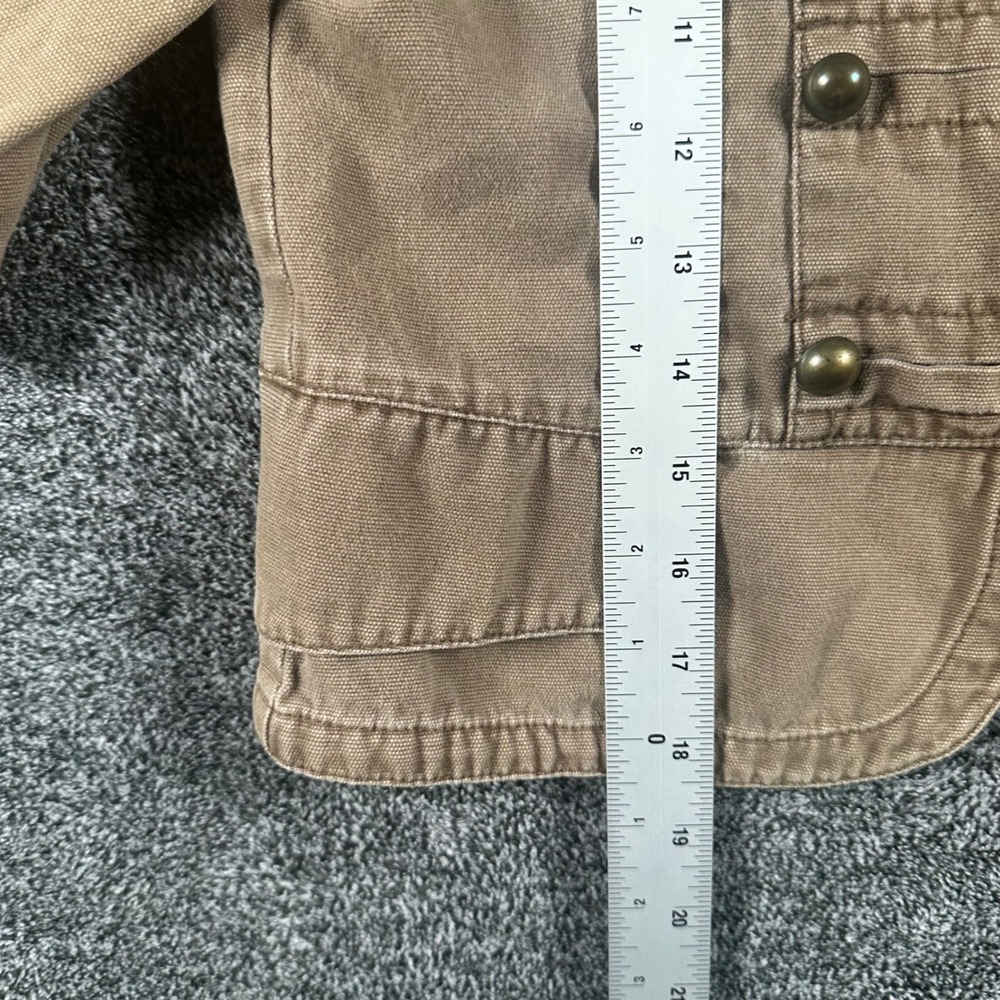 Miss Me Jacket Womens S Brown Military Canvas Brass Button Cropped Utility Boho - Picture 5 of 10